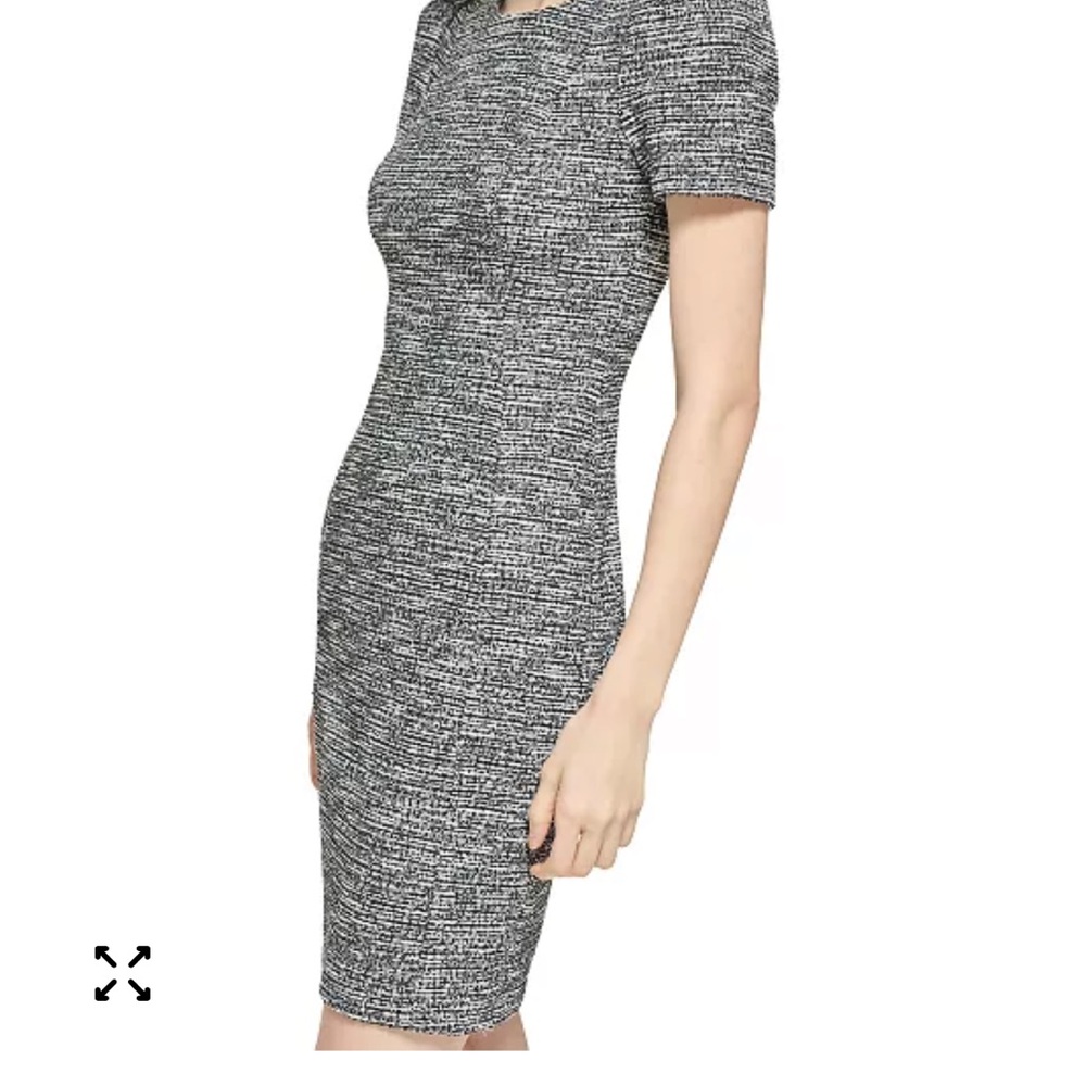 Calvin Klein Black and White Midi Dress